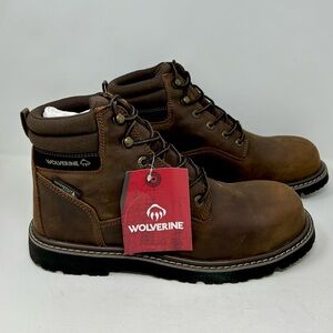 Wolverine Brown Leather Work Boots